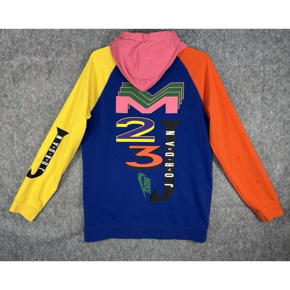 Nike Air Jordan Hoodie Men's Large Colorblock Sweatshirt CV7967-495 - Picture 4 of 13